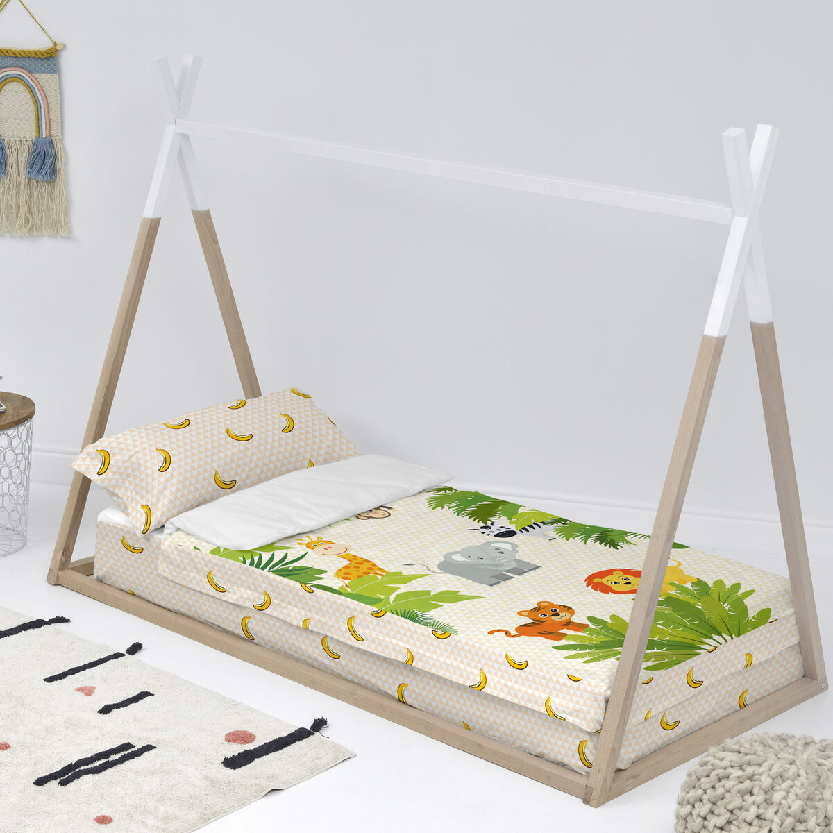 Capa de Edredão HappyFriday Mr Fox Wild Multicolor 105 x 200 cm